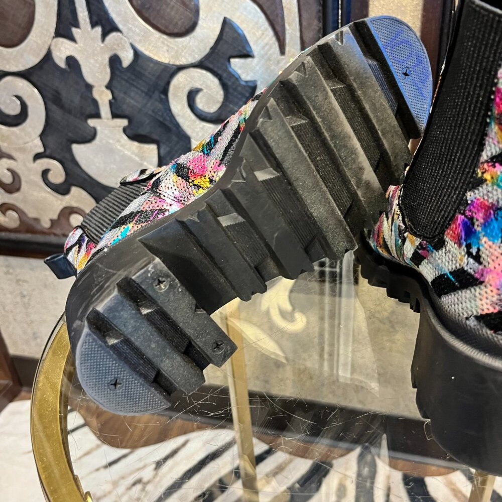 Betsey Johson Rowann black multi boots - Picture 8 of 9